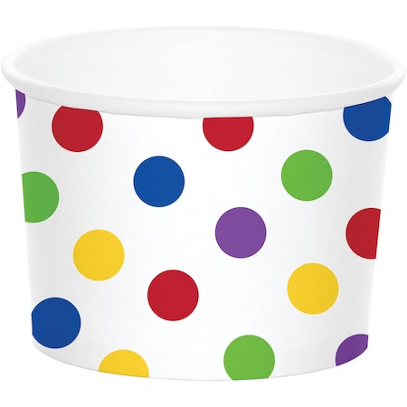 Creative Converting Multicolor Dot Treat Cups, 3.5"x2.5", 72PK 329640